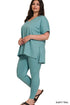 High Quality Buttery-Soft Breathable SD Loungewear Set (Dusty Teal)