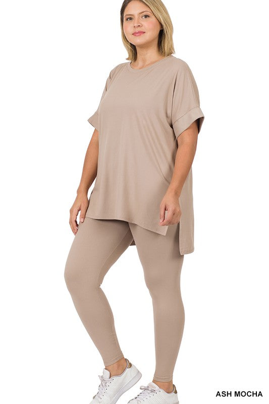 High Quality Buttery-Soft Breathable SD Loungewear Set (Ash Mocha)