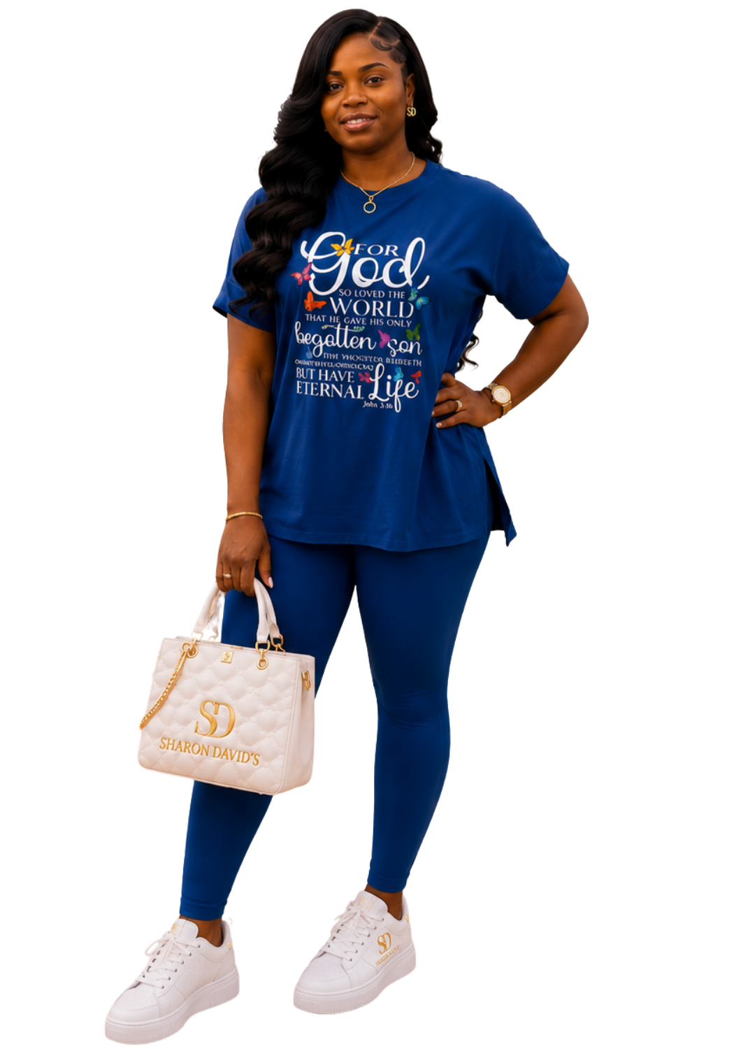 For God So Loved Loungewear Set (Majestic Blue)