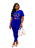 God Is Within Her Loungewear Set (Bright Blue)