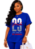 Psalm 23 – The Lord Is My Shepherd Loungewear Set - Bright Blue / Black