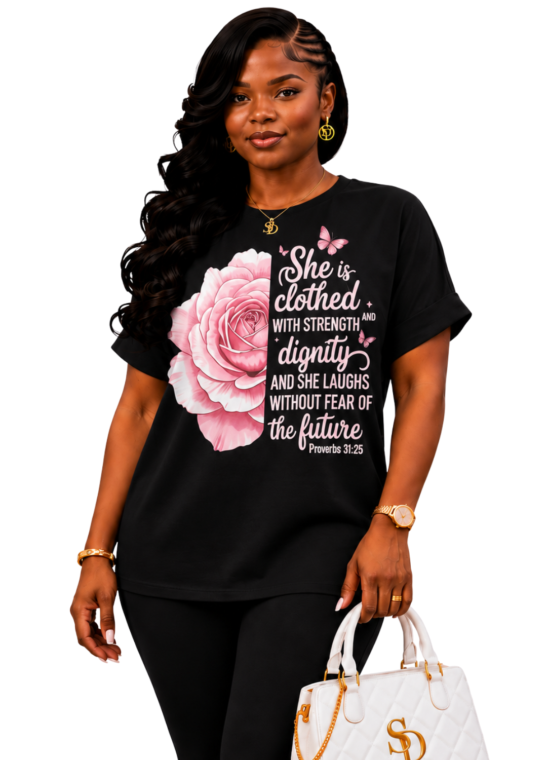 She Is Clothed Loungewear Set – Black