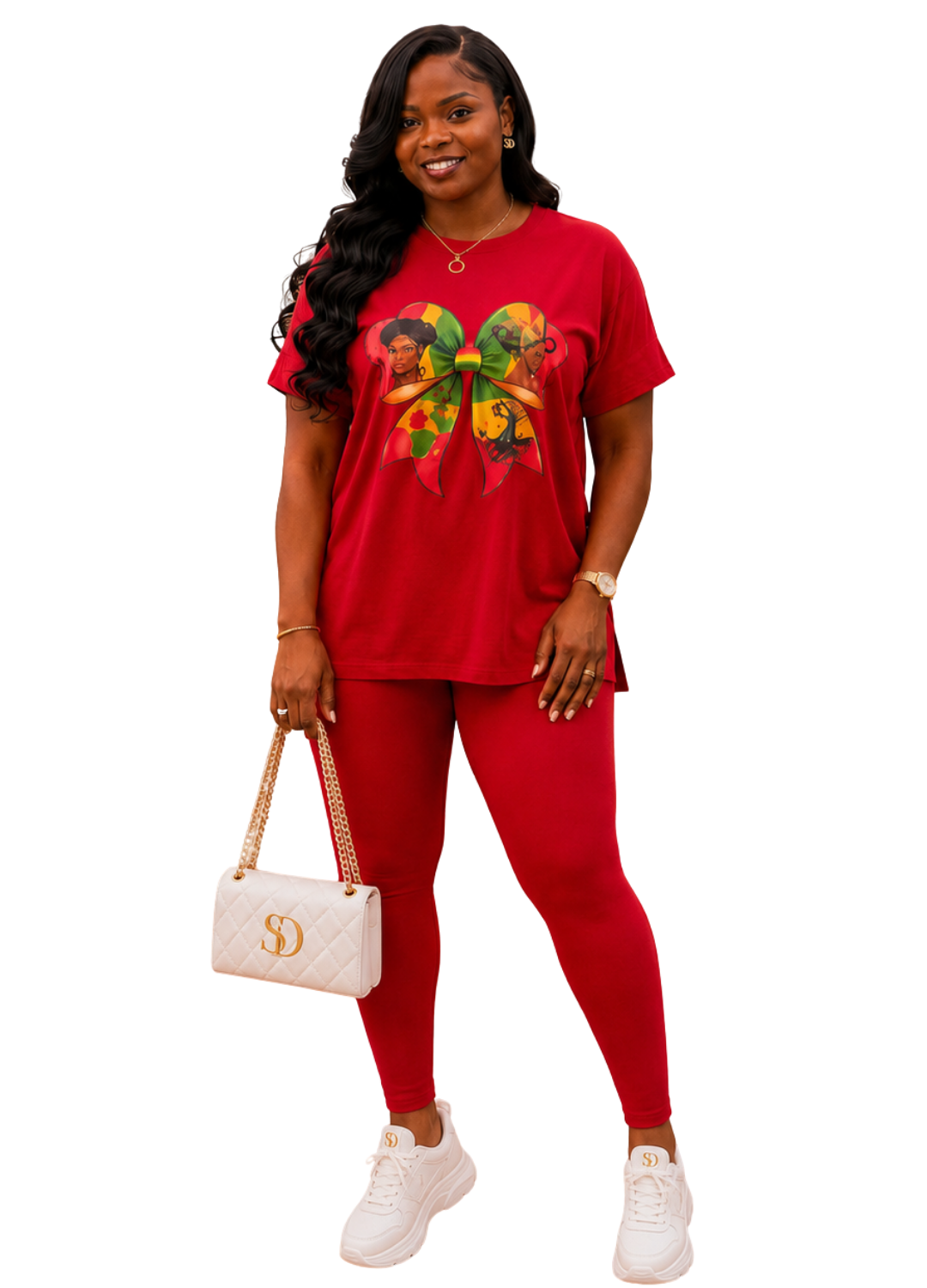 Heritage Bow Loungewear Set – Red