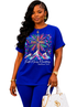 Faith Moves Mountains Loungewear Set – Royal Blue