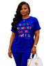 God Is Within Her Loungewear Set (Bright Blue)