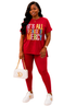 It's All Because of Mercy Loungewear Set – Crimson Red