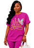 I Love You Jesus Loungewear Set- Bright Blue/Pink