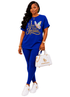 I Love You Jesus Loungewear Set- Bright Blue/Pink