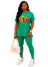 Butterfly Grace Loungewear Set – Emerald Green
