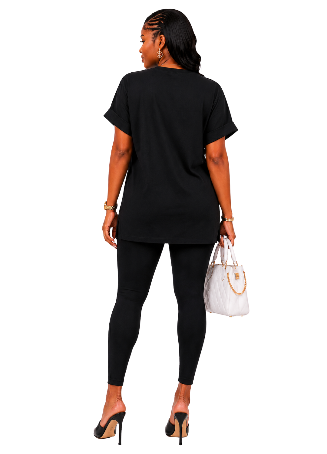 Psalm 23 – The Lord Is My Shepherd Loungewear Set - Bright Blue / Black