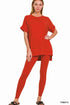 High Quality Buttery-Soft Breathable SD Loungewear Set (Tomato)