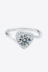 1 Carat Moissanite 925 Sterling Silver Heart Ring