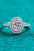 1 Carat Moissanite 925 Sterling Silver Halo Ring