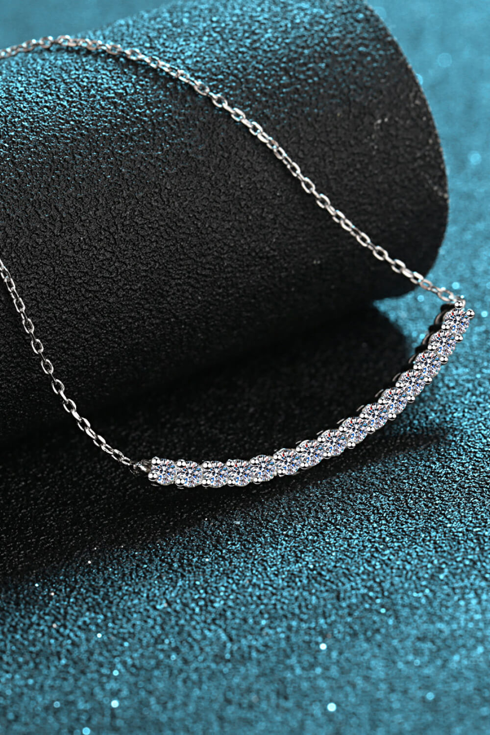 Sterling Silver Curved Bar Necklace - Sharon David's