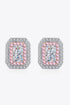 1 Carat Moissanite and Zircon Contrast Geometric Stud Earrings