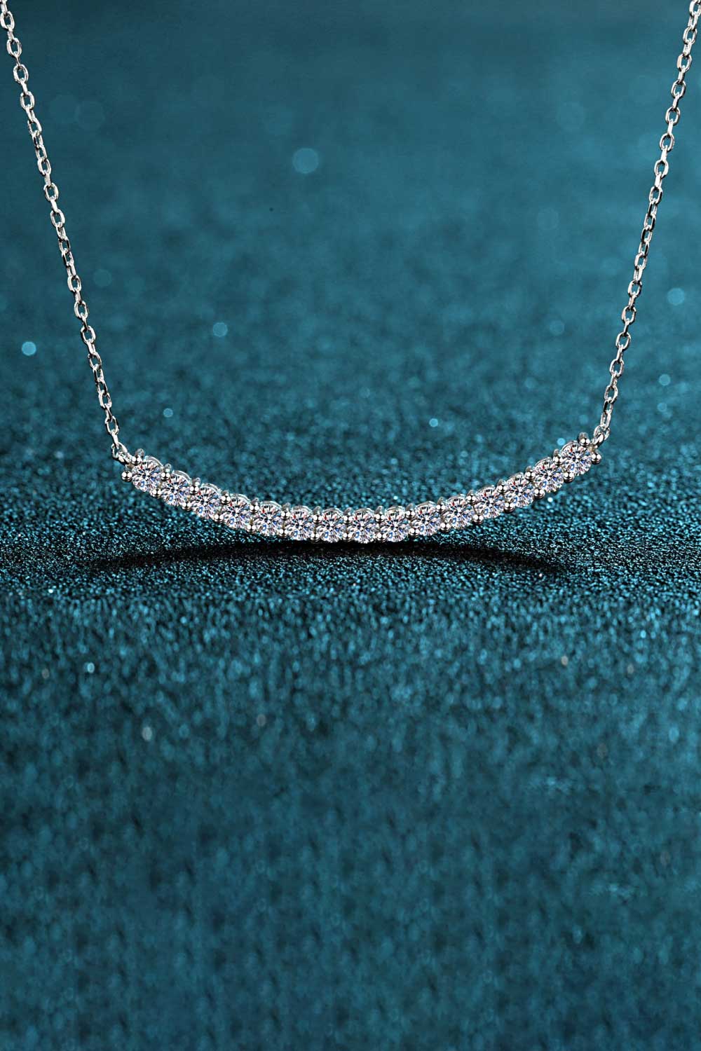 Sterling Silver Curved Bar Necklace - Sharon David's