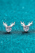 925 Sterling Silver Reindeer-Shaped Moissanite Ring