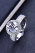 Four-Prong 2 Carat Moissanite Round Ring