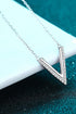 Sterling Silver V Letter Pendant Necklace - Sharon David's