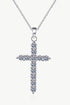Moissanite Cross Pendant Chain Necklace - Sharon David's