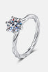 1 Carat Moissanite 6-Prong Twisted Ring - Sharon David's