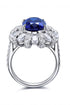 5 Carat Lab-Grown Sapphire Flower Shape Ring