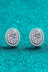 Platinum-Plated Moissanite Stud Earrings