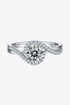 1 Carat Moissanite Crisscross Ring