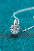 Minimalist 925 Sterling Silver Moissanite Pendant Necklace