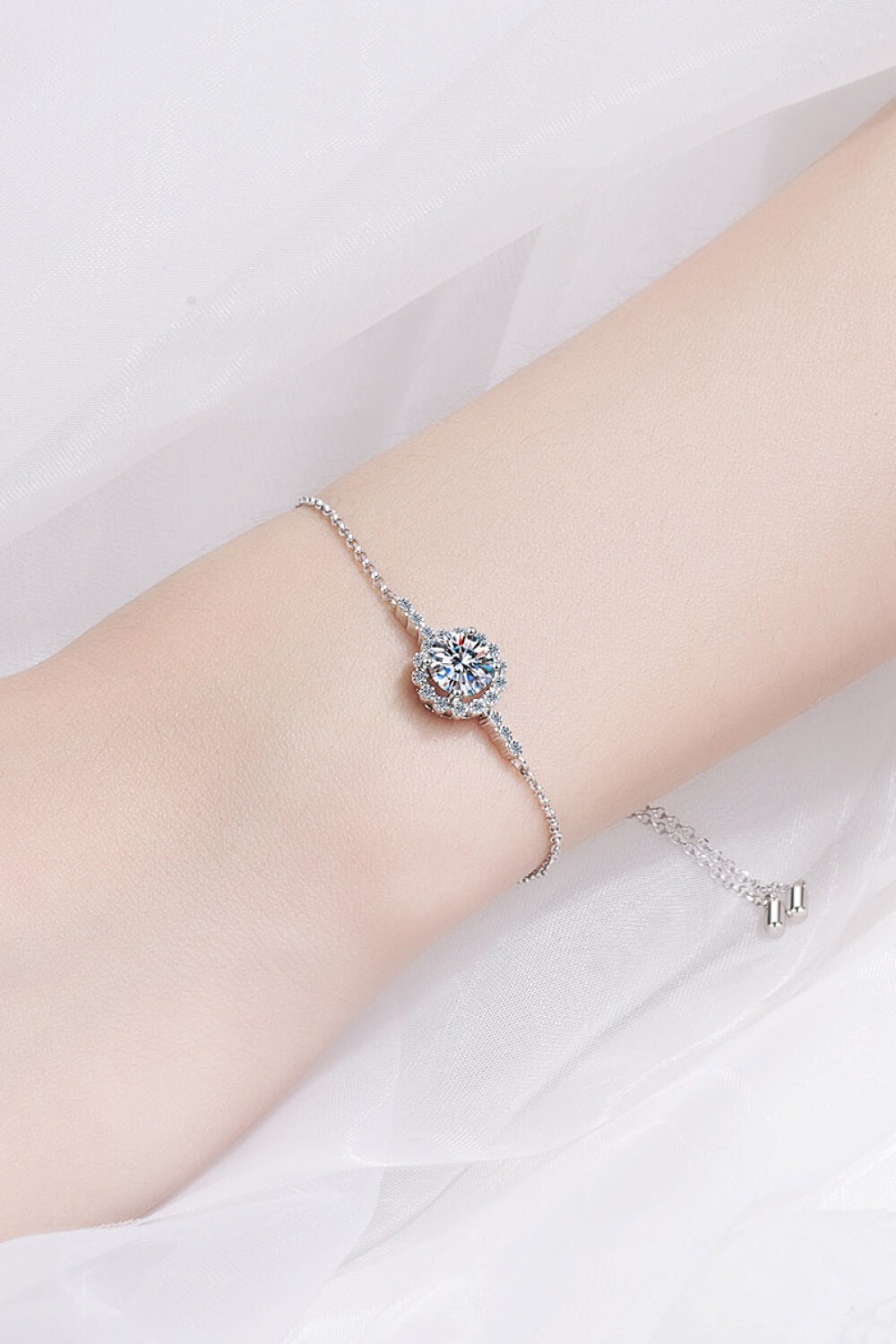 1 Carat Moissanite Chain Bracelet - Sharon David's