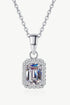 Square Moissanite Pendant Chain Necklace - Sharon David's