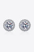 2 Carat Moissanite 925 Sterling Silver Stud Earrings