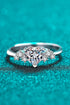 1 Carat Moissanite Heart Ring