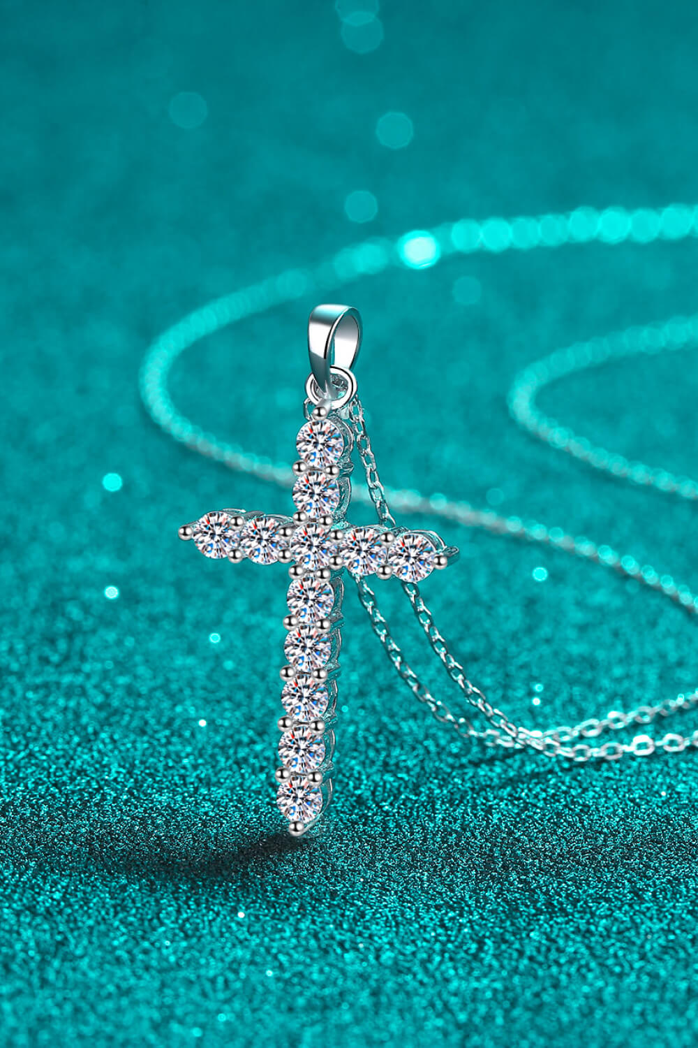 Moissanite Cross Pendant Chain Necklace - Sharon David's