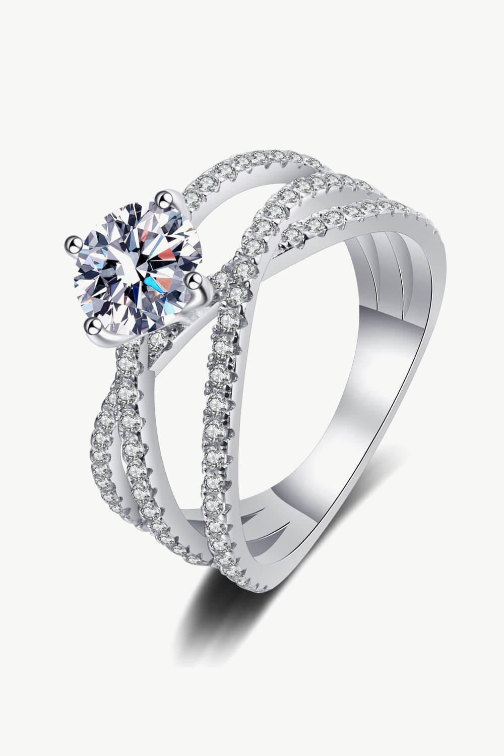 1 Carat Moissanite Crisscross Ring - Sharon David's