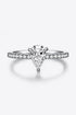 1 Carat Moissanite 925 Sterling Silver Side Stone Ring
