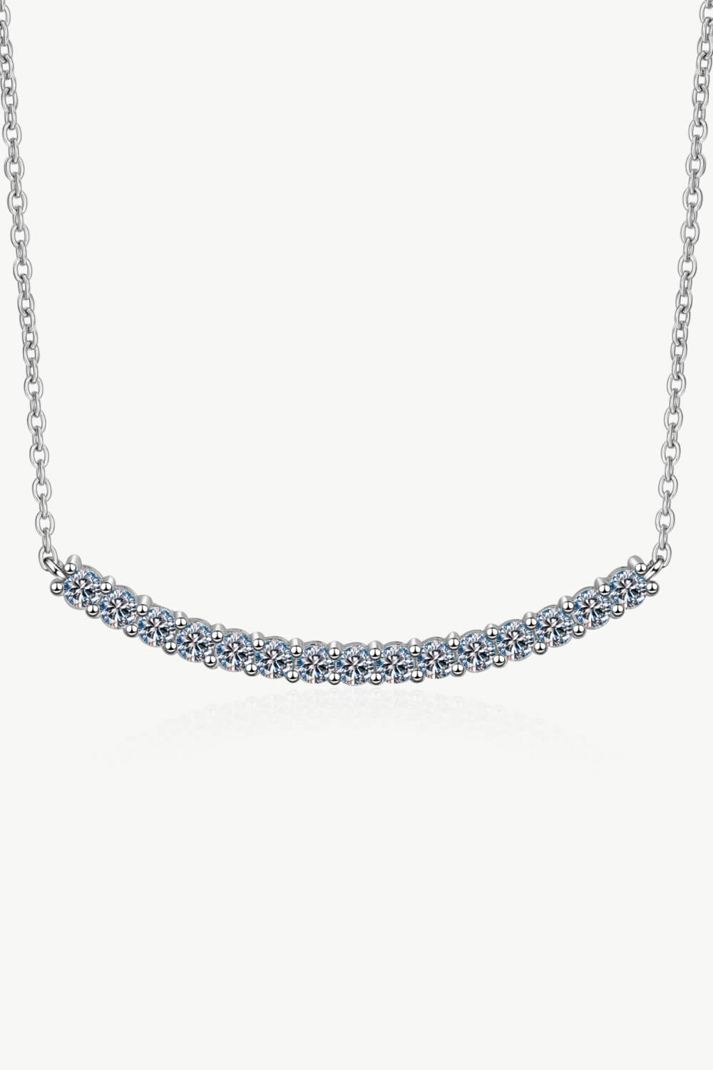 Sterling Silver Curved Bar Necklace - Sharon David's