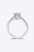1 Carat Moissanite 925 Sterling Silver Side Stone Ring