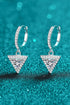 Moissanite Triangle Drop Earrings