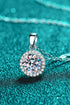 Chance to Charm 1 Carat Moissanite Round Pendant Chain Necklace - Sharon David's