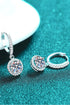 2 Carat Moissanite Round-Shaped Drop Earrings - Sharon David's