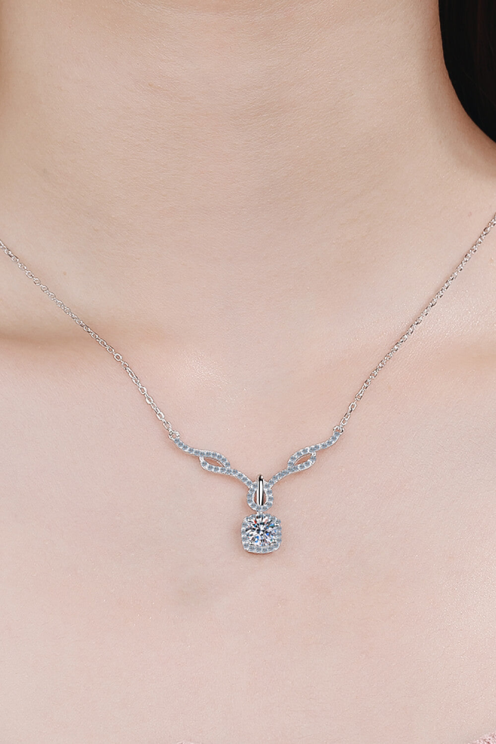 Right On Trend Moissanite Pendant Necklace - Sharon David's
