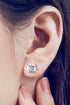 I Am Gorgeous 2 Carat Moissanite Floral Stud Earrings