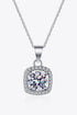 Moissanite Square Pendant Chain Necklace - Sharon David's