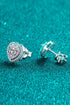 Moissanite Heart-Shaped Stud Earrings