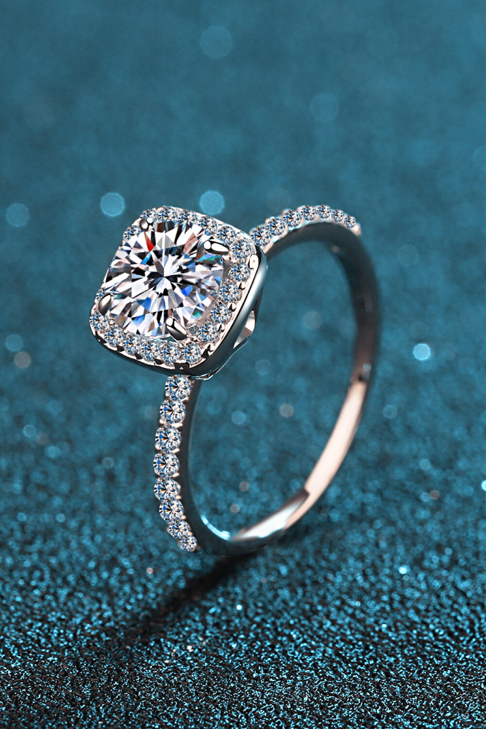 Square Moissanite Ring - Sharon David's