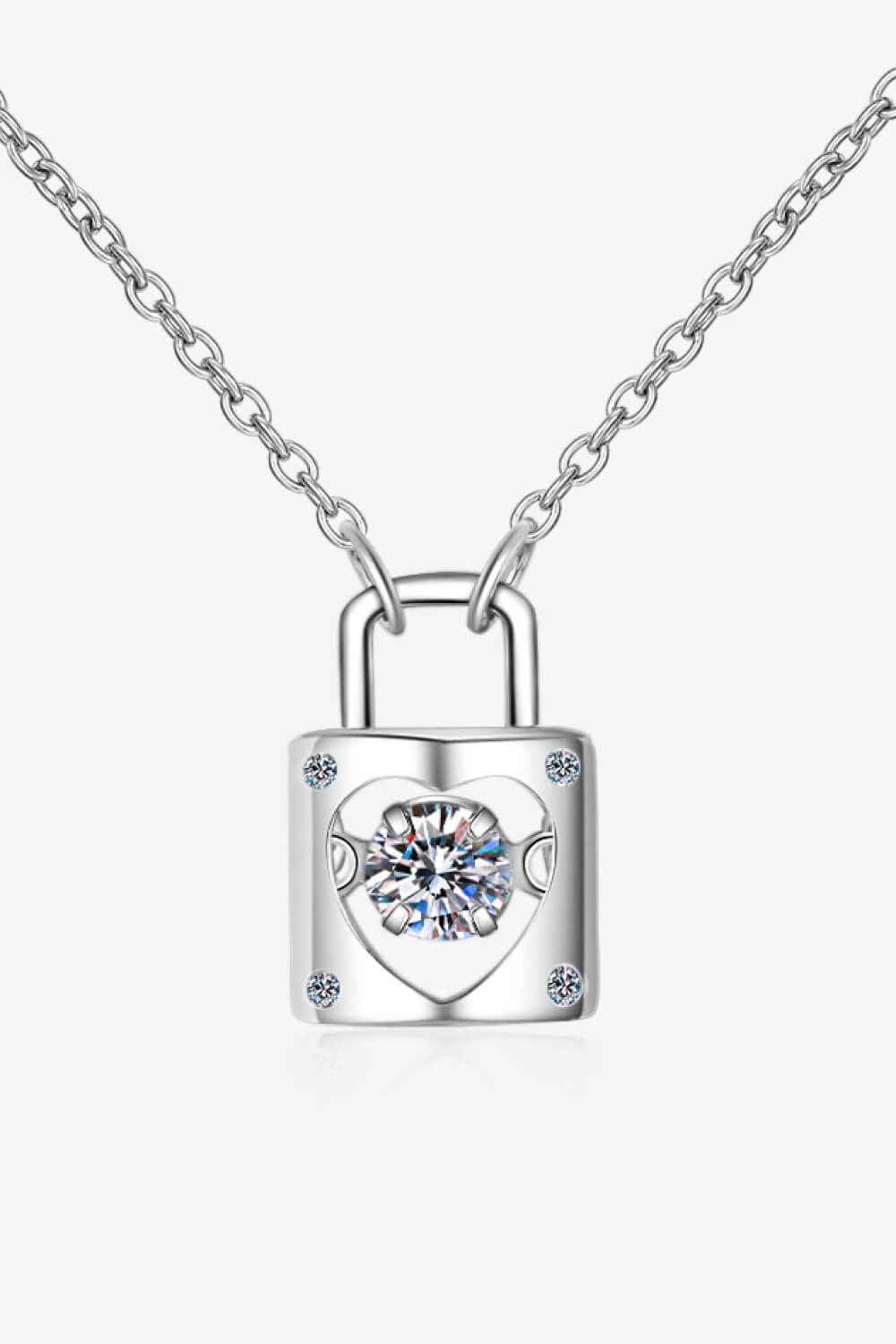 Moissanite Lock Pendant Necklace - Sharon David's