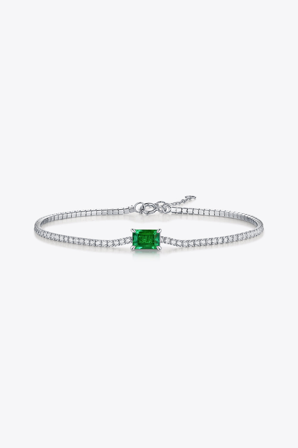 Luxury 1 Carat Lab-Grown Emerald Bracelet