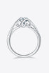 1 Carat Moissanite 925 Sterling Silver Twisted Ring