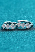 Sterling Silver Moissanite Huggie Earrings